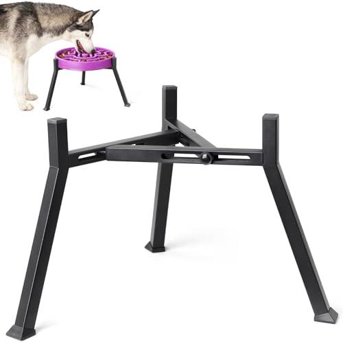 LOOBANI Elevated Dog Bowl Stand: Fits for Bowls Width 8.2"-11" (Without Bowls) Adjustable Width Anti-Slip Raised Dog Bowl Stand Food Feeder for Large Adult, Seniors, Older, Arthritis Dogs Black Large - color: Black, size: Large (Fits 8.2"-11" Bowls, 1 Pac