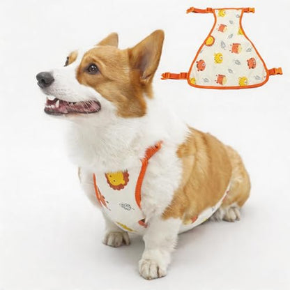 Waterproof Dog Raincoat & Protective Vest | Corgi Dachshund Apron Belly Cover | All Weather Gear for Puppy Walking(Girl-S) - size: Small