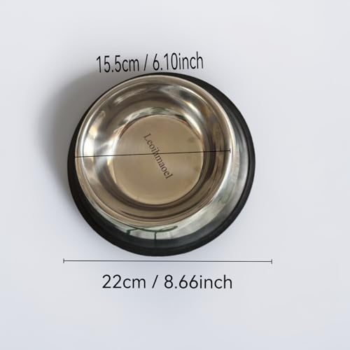 Stainless Steel Dog Bowl, Durable Steel Pet Bowl for Dogs, Non-Slip Bowls for Pets