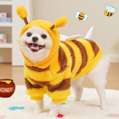 ANIAC Pet Hoodie Cat Rabbit Outfit with Bunny Ears Cute Sweatshirt Spring and Autumn Puppy Knitted Sweater Kitty Soft Knitwear (Yellow, X-Large) - color: Yellow, size: X-Large