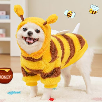 ANIAC Pet Hoodie Cat Rabbit Outfit with Bunny Ears Cute Sweatshirt Spring and Autumn Puppy Knitted Sweater Kitty Soft Knitwear (Yellow, X-Large) - color: Yellow, size: X-Large