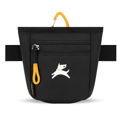 OllyDog, Goodie Treat Bag, Dog Treat Training Pouch | Magnetic Closure | 3 Ways to Wear | Hands-Free Waist Belt | Water-Resistant Recycled Vegan Fabric (Raven S'25) - color: Raven S'25