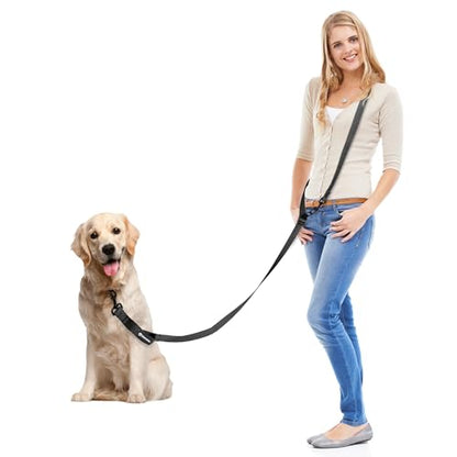 Hands Free Dog Leash Pet Supplies Waist Leash for Walking, 9ft Adjustable Waist Belt Training Leashes Heavy Duty Crossbody Dog Running Biking Hiking for Small Medium Large Dogs(Black)