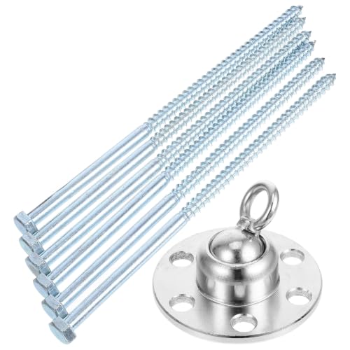 Heavy Duty Dog Tie Out Stake Set Outside Use, Portable Iron Ground Stakes with 360 Degree Rotation, Lightweight Dog Anchor for Yard and Garden