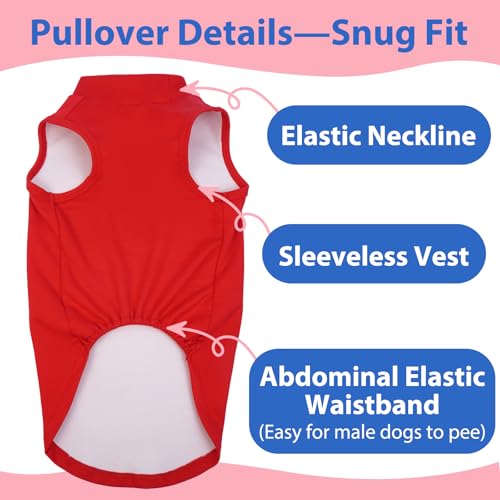Fleece Vest Sweater for Small Dogs - Red, S - Stretchable Shirt | Soft Lightweight Sweatershirt,Fall Winter Jackets Keep Warm,Pullover Design,Home Pet Clothing,Shih Tzu - color: Red, size: Small