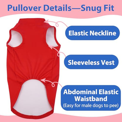 Dog Fleece Vest - Red, M - Pullover Warm Sweater | Stretchable Sweatshirt Small Dogs Boy, Lightweight Winter Jacket Keep Warm, Mini Dachshund,Bichon Frise - color: Red, size: Medium