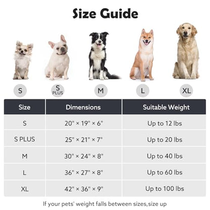 JOEJOY Dog Bed Medium Size Dog, Removable Washable Cover Orthopedic Soft Pet Bed, Anti-Slip Fluffy Plush Faux Rabbit Fur Puppy Bed, 30"x24"x8", Leopard Print, Beige - color: Beige, size: M (30"x24"x8")