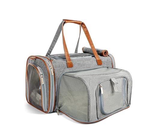 Mr. Peanut's Gold Series Standard Size Airline Compliant Expandable Pet Carrier V3.0 - color: Charcoal Ash