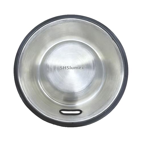 SHSlumex 2Packs Stainless Steel Pet Bowl with Anti-Skid Rubber Base for Small/Medium/Large Pet, Perfect Dish, Dogs Feeder and Water Choice Puppy Cat Kitten