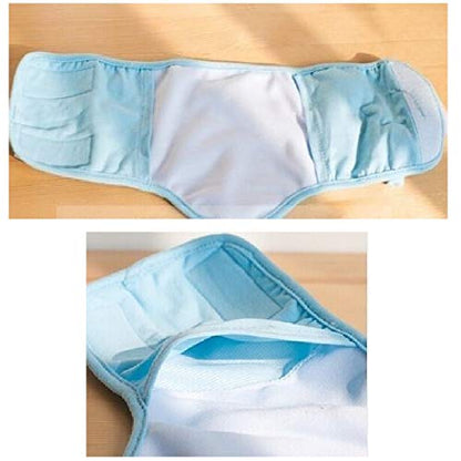 Dog Puppy Funny Diaper Belly Band Male Boy for Small Breeds (Blue Elephant, L - Waist 13" - 16") - size: L - Waist 13" - 16"