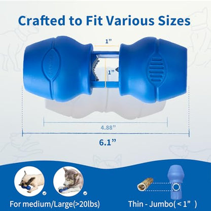 PetClan Chewise Bully Stick Holder, Improved Bully Sticks Holder, Ultimate Secure Heavy Duty, BPA-Free Safety Device to Prevent Choking, Fits Various Bully Sticks and Dog Sizes - color: Blue, size: Standard
