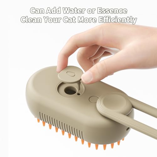 Marchul 3-in-1 Self-Cleaning Steam Grooming Brush - Removes Loose Undercoat for Long & Short Haired Cats, Kittens
