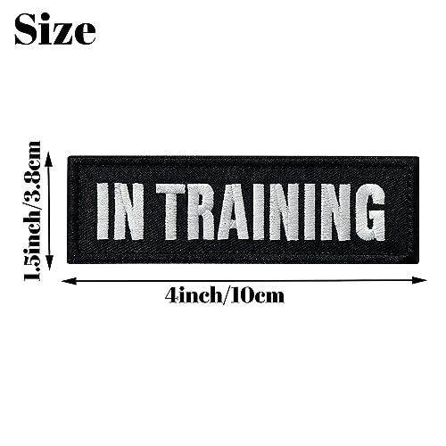 2 Pieces in Training Dog Patches with Hook Backing for Service Animal Vests, Harnesses - color: 2pcs, In Training