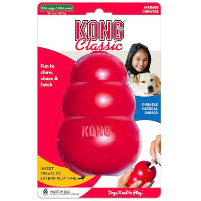 KONG Classic Stuffable Dog Toy - Fetch & Chew Toy for Dogs - Treat-Filling Capabilities & Erratic Bounce for Extended Play Time - Durable Natural Rubber Material - for XX-Large Dogs - size: XX-Large