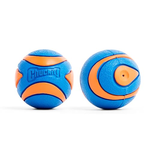 Chuckit! Ultra Squeaker Ball Dog Toy, Small (2 Inch) 2 Pack for Small Breeds - size: Small (2 Pack), style: Squeaker