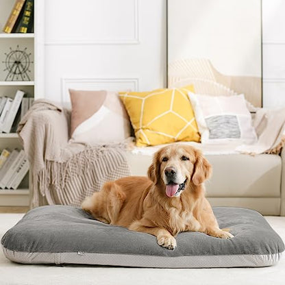 Magic Dog Super Comfy Dog Bed for Large Dogs, 47" Extra Large Washable Dog Bed with Removable Cover, Anti-Slip Bottom & High-Density Foam, Jumbo Size XL Dog Mattress - color: Grey, size: 47.0"L x 39.0"W x 5.0"Th