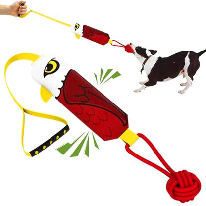 ETIAL Interactive Dog Tug Toy,Indestructible Dog Toys for Aggressive Chewers,Tough Squeaky Dog Rope Toys for Training,Tug of War Dog Toy Balls for Medium & Large Dogs (Eagle) - style: Eagle