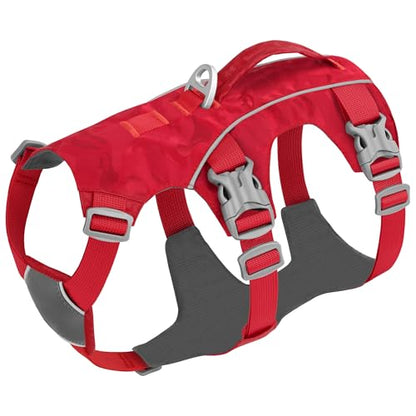Escape Proof Dog Harness Small Sized Dog, Lightweight Full Body Pet Vest with Lift Handle & Leash Clip, Reflective Adjustable No Slip Dog Harness for Daily Walking(Red,Chest:16-27") - color: Red, size: S: Chest 16-27", Fit 12-25 lbs