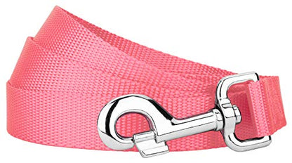 Country Brook Petz - Vibrant 17 Color Selection - Heavyduty Doublehandle Nylon Leash (6 Foot, 3/4 Inch Wide, Pink) - color: Pink