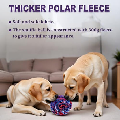 Ablechien Snuffle Ball for Dogs, Sniffle Interactive Treat Toy, Washable Puppy Treat Toy, Foraging Puzzle Ball Toy, Mind Games for Dogs, Enrichment Dog Toys - color: Violet