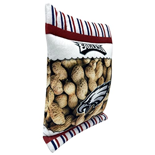 Pets First NFL Philadelphia Eagles Crinkle FINE Plush Dog & CAT Squeak Toy - Cutest Stadium Peanuts Snack Plush Toy for Dogs & Cats with Inner Squeaker & Beautiful Baseball Team Name/Logo Small - color: Philadelphia Eagles, style: STADIUM PEANUTS SNACK