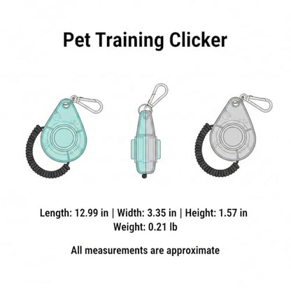 Dog Training Clicker with Wrist Strap - Ergonomic Mechanical Sound Signal for Obedience & Trick Training, Durable PP Plastic (1 Pack) - color: Blue