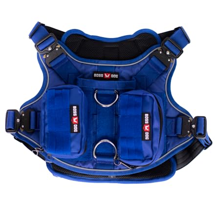 Boss Dog Tactical Harness, Blue, Medium - color: Blue, size: Medium