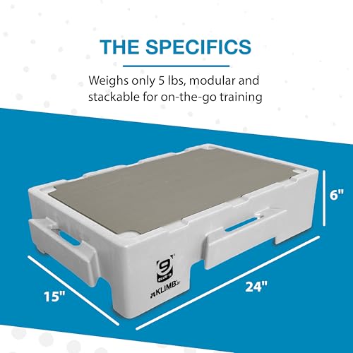 Blue-9 KLIMB Jr. Professionally Designed Dog Training Platform and DIY Guide for Behavior Basics, Made in The USA, White - color: White