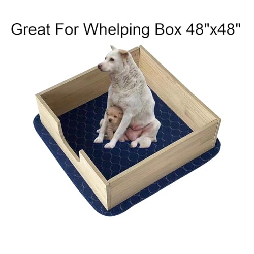 2Pack Pee Pads for Dogs Washable 53”x53”, Pet Pads Waterproof,Anti Skid for Whelping Training - size: 2Pack 53”x53”