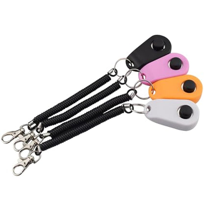 URBEST 4pcs Pet Training Clicker with Wrist Strap-Dog Training Clickers (Webbing) - style: Webbing