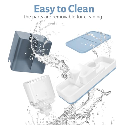 Yummy Sam Automatic Small Pet Feeder and Water Dispenser, 2 in 1 Gravity Cat Auto Pet Feeder and Waterer Set Feeder Dish for Small Medium Pets Dog Puppy Kitten (Blue) - color: Blue
