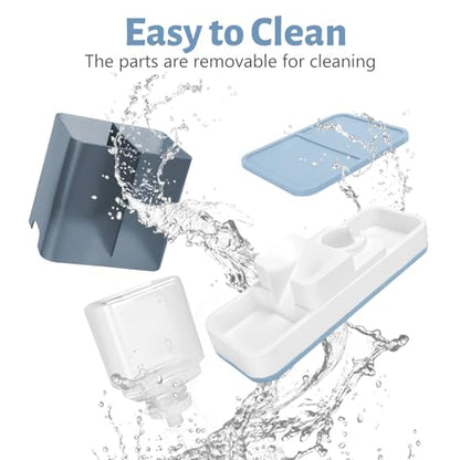 Yummy Sam Automatic Small Pet Feeder and Water Dispenser, 2 in 1 Gravity Cat Auto Pet Feeder and Waterer Set Feeder Dish for Small Medium Pets Dog Puppy Kitten (Blue) - color: Blue