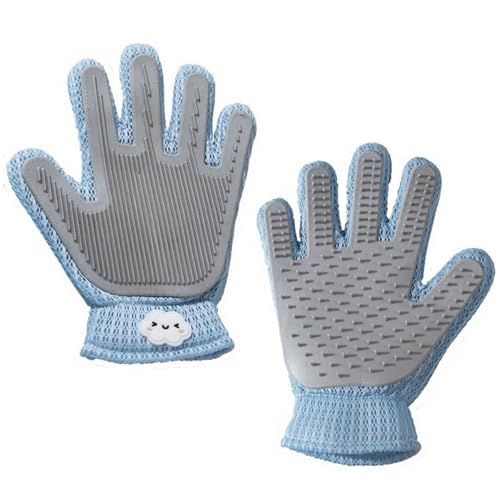 Pet Hair Remover Glove for Dogs & Cats, Upgraded 2-in-1, Double-Sided Usable, Gentle Deshedding Grooming Brush, Pet Hair Removal Tool for Furniture, Couch, Carpet, Car Seats, 1 Count