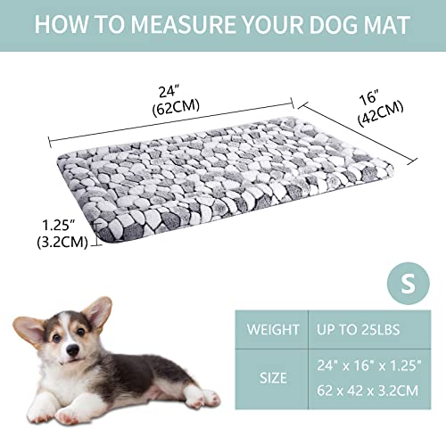 VANKEAN Dog Crate Pad Bed Mat Reversible (Cool & Warm), Sleeping Mat Dog Bed for Crate for Small Dogs and Cats, Machine Washable Crate Beds, Grey - size: Small