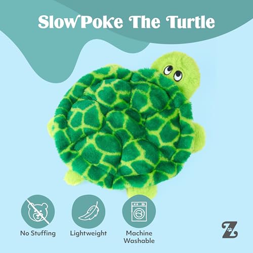 ZippyPaws Squeakie Crawlers - No Stuffing Dog Toys to Keep Them Busy, for Small, Medium, & Large Dogs, Squeaky Pet Toy for Boredom, Unstuffed Chew Toy, Puppy Products, Turtle & Ladybug - 2 Pack, 10"