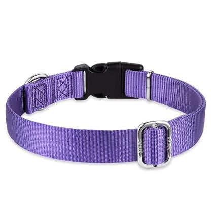Hyhug Small Dog Collar Quick-Release Purple| Heavy-Duty Nylon Puppy Collar, Adjustable & Durable Pet Supplies for Boy & Girl Dogs (Small, Ultra Violet) - color: Ultra Violet, size: Small