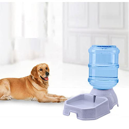 TENINYU Premium Quality Self-Dispensing Gravity 1 Gallon Large Capacity Pet Feeder and Water Dispenser for Cat