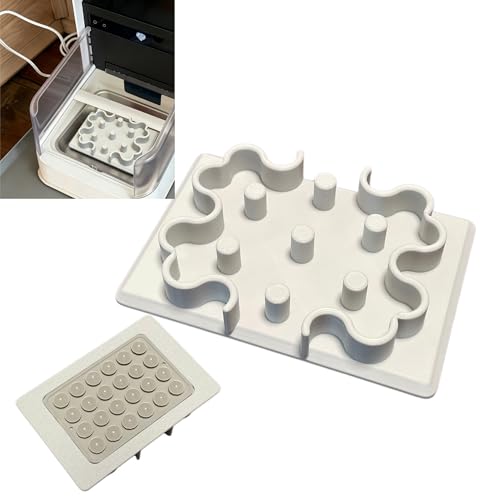 Slow Feeder Bowl Insert Compatible with PETLIBRO RFID Smart Feeder, Silicone Pet Food Pad with Suction Cups, 7-Pillar Anti-Choking Design for Cats and Small Dogs (Gray) - color: Gray