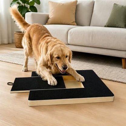 Dog Nail Scratch Board with Treat Drawer, Solid Wood Dog Scratch Pad, Stress-Free Nail File Board Alternative to Clippers & Grinders, with 1 Replaceable Sandpaper for Small Medium Large Dogs - size: 1 Repl Sandpaper