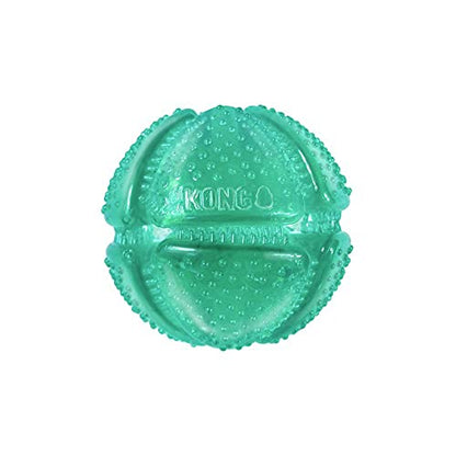 KONG Squeezz Dental Ball - Dog Toy for Cleaning Teeth - Flexible Chew Toy for Gentle & Mild Chewers - for Medium/Large Dogs - style: Ball