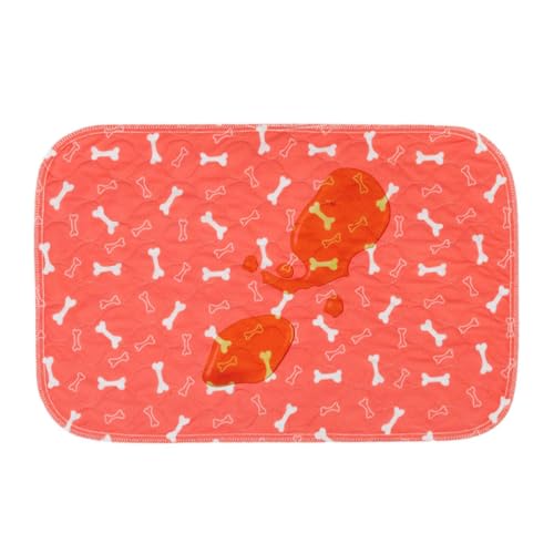 Dog Pee Pads Washable | Reusable Leak-Proof Urine Mat | Odor Proof Non-Slip Pee Pads for Puppies | for Training Potty Indoor Crate Balcony Car Kennel Floor - color: Pink, size: 70x80cm