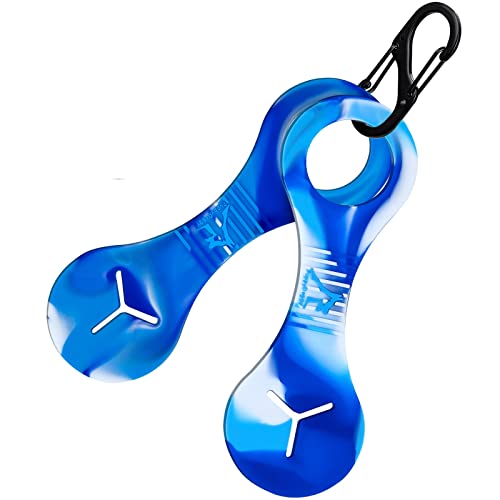 Dog Poop Bag Holder for Leash Waste Bag Carrier Dog Poop Bag Dispenser for Walking Running Bicycle Accessory 2 Pieces (Mixed Blue) - color: Mixed Blue