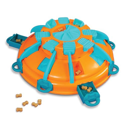 Outward Hound by Nina Ottosson Tower of Treats Level 4 Expert Dog Treat Puzzle for Enrichment, Orange - color: Tower of Treats (Orange, Blue)