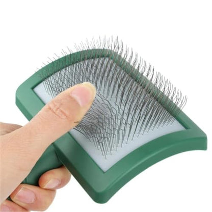Extra Long Pin Slicker Brush For Large Dog Matted Hair Grooming Wire Brush For Pets Shedding Brushes(Black) - color: Black