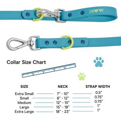 Wild One Dog Collar, Easy-Clean, All Weather Flex-Poly Strap with Metal, Durable, Dirt and Odor Resistant (Hudson, M) - color: Hudson, size: M