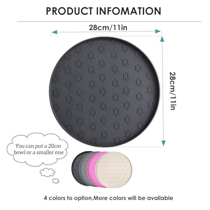 Dog Food Mat - Waterproof Silicone Cat Mat for Food and Water, Pet Food Mat with Edges for Protecting Floors(1Pack Black) - color: 1Pack Black