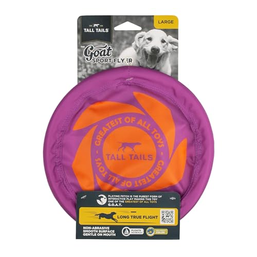Tall Tails G.O.A.T. Greatest of All Toys Sport Flyer Fetch Toy for Dogs, Large - size: Large