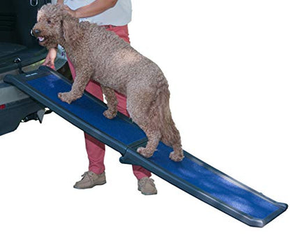 Pet Gear Travel Lite Ramps for Dogs and Cats, Navy | Compact Easy-Fold, Lightweight and Portable, Built-In Carry Handle, Supports 150 lbs, 66" x 16" - color: Navy