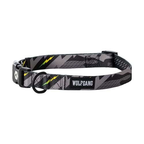 Wolfgang Heavy Duty, Adjustable Dog Collar with Quick Release Nylon Buckle for Walking & Training, DarkSkies Print, Small - color: DarkSkies Print, size: Small (5/8 Inch x 8-12 Inch)