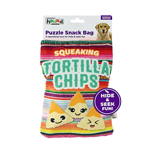 Outward Hound Snack Bag Tortilla Chips Puzzle Squeaky Dog Toys - color: Tortilla Chips